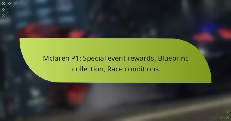 Mclaren P1: Special event rewards, Blueprint collection, Race conditions