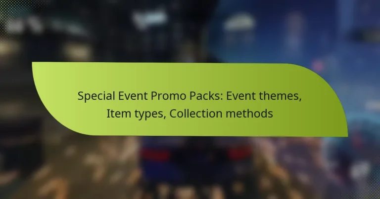 Special Event Promo Packs: Event themes, Item types, Collection methods