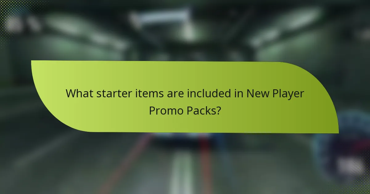 What starter items are included in New Player Promo Packs?