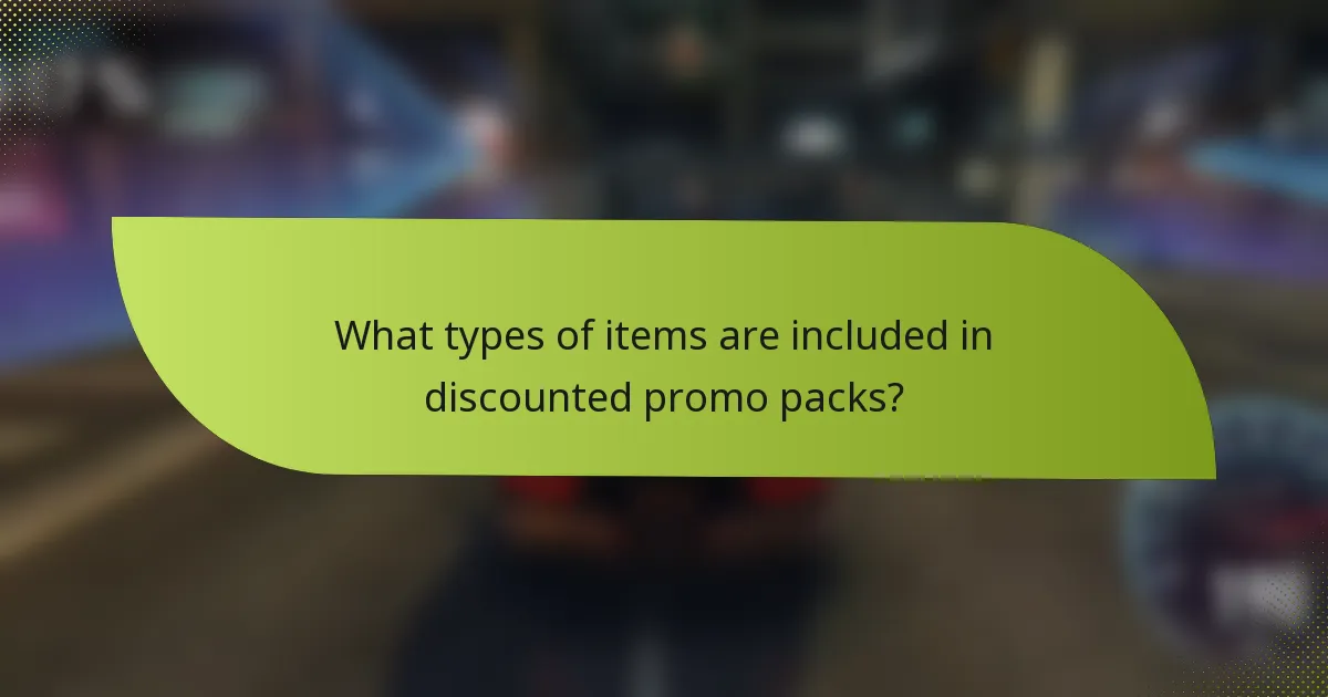 What types of items are included in discounted promo packs?